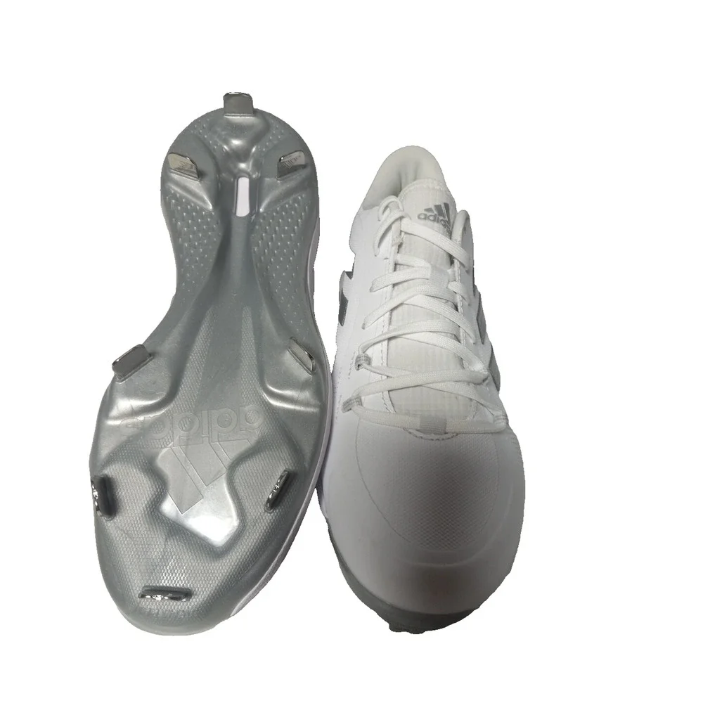 Adidas Adizero Pure Hustle 2 Womens Sz 8.5 Metal Softball Cleats White Silver
